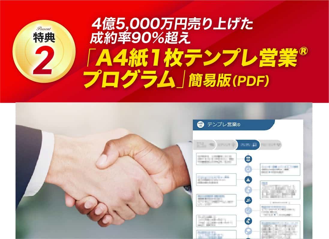 A4紙1枚テンプレ営業®プログラム